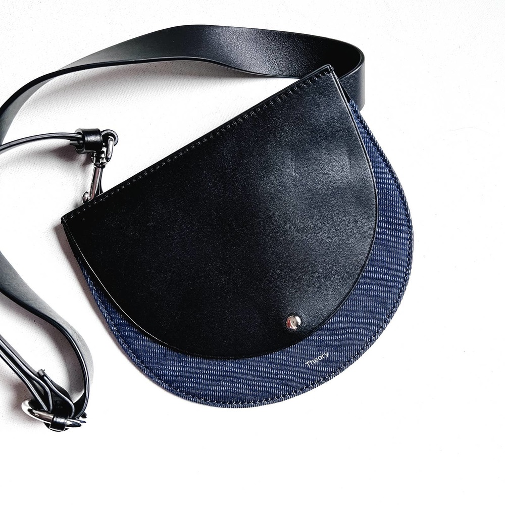 Theory Leather Saddle Belt Bag